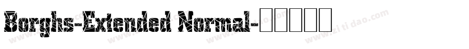 Borghs-Extended Normal字体转换